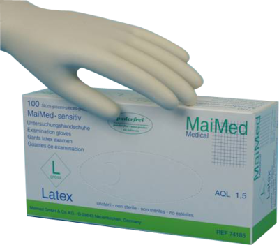 MAIMED sensitiv PF Unt.Handsch.unster.Latex Gr.XL