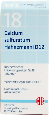 BIOCHEMIE DHU 18 Calcium sulfuratum D 12 Tabletten