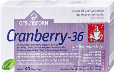 GESUNDFORM Cranberry 36 Kapseln