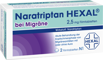 NARATRIPTAN HEXAL bei Migräne 2,5 mg Filmtabletten