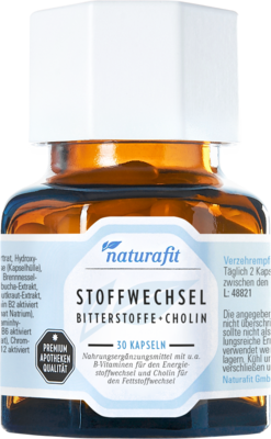 NATURAFIT Stoffwechsel Bitterstoffe+Cholin Kapseln