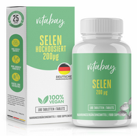 SELEN 200 µg hochdosiert+vegan Tabletten